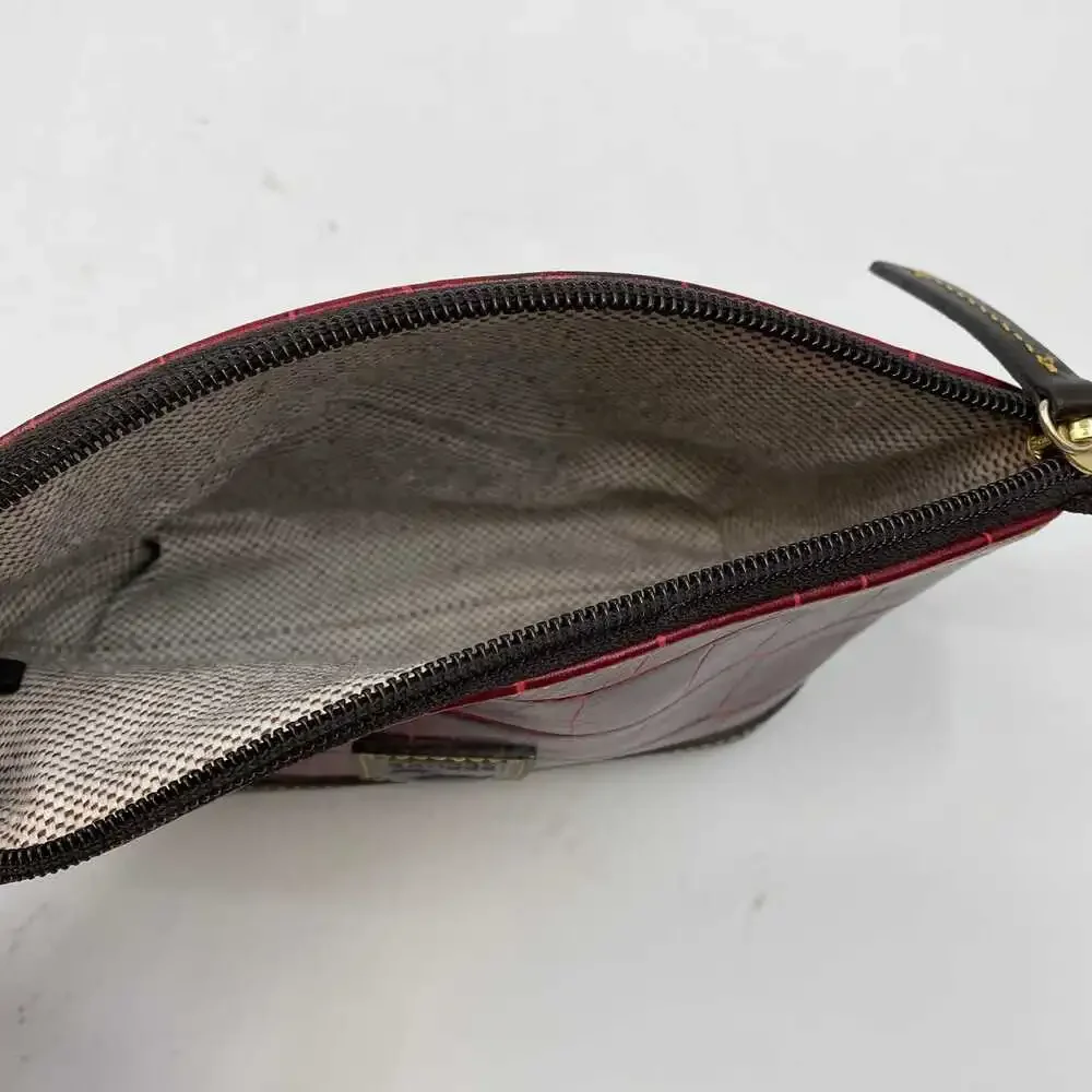 Dooney & Bourke Red Leather Croc Clutch | OS Regular